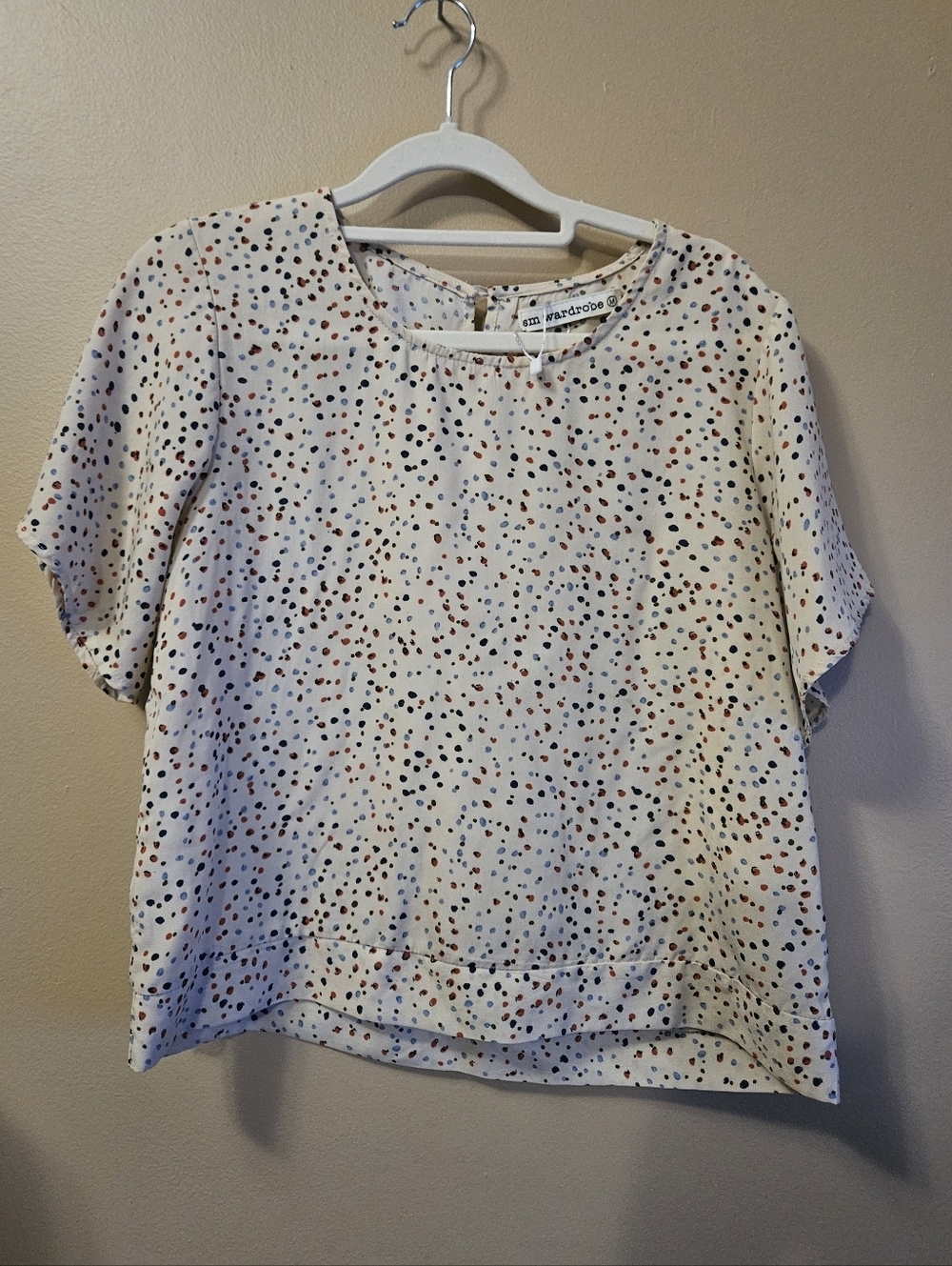 SM Wardrobe Women's Size M Short Sleeve Blouse